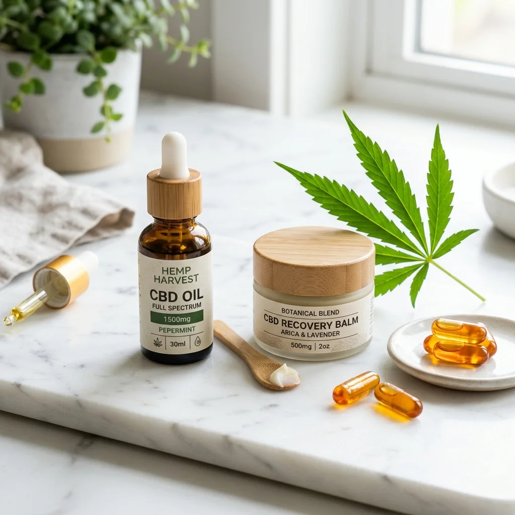CBD oil and dropper
